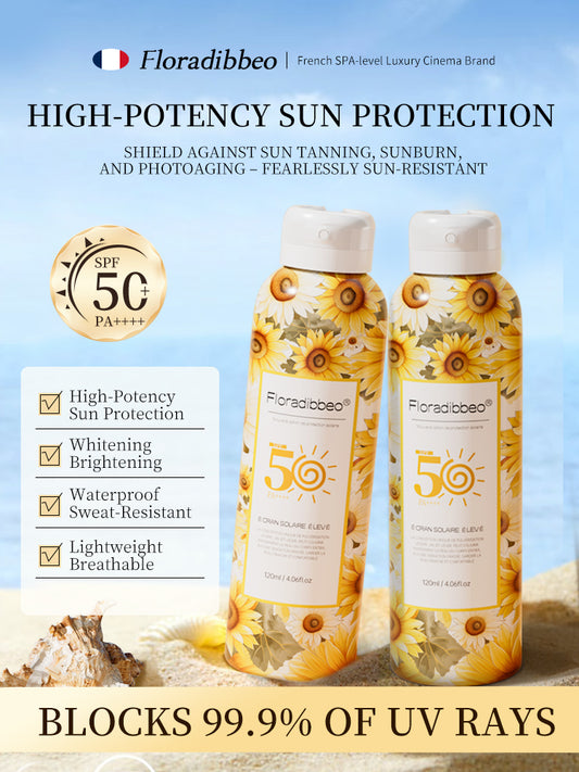 French 377 Whitening and Sun Protection Spray, 50 times UV, body water and sweat resistant, genuine official flagship store for men and women