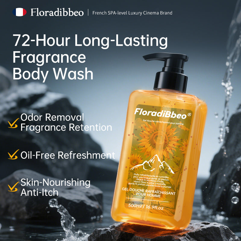 French body wash for men, acne, mite removal, oil control, moisturizing, long-lasting fragrance, 72 hours, genuine adult fragrance