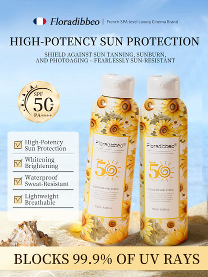 French 377 Whitening and Sun Protection Spray, 50 times UV, body water and sweat resistant, genuine official flagship store for men and women